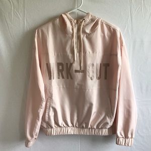 NWOT rose gold half zip work out pullover jacket